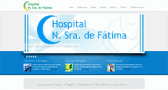 Desktop Screenshot of hospitalnsrafatima.com.br