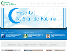 Tablet Screenshot of hospitalnsrafatima.com.br